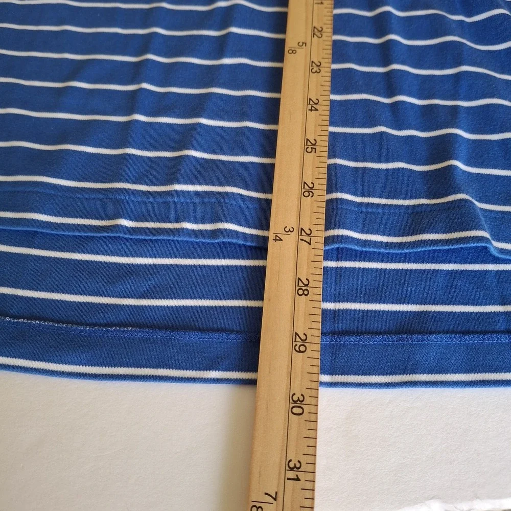 Polo Ralph Lauren Shirt Mens XL Blue White Striped Long Sleeve Polo Pony Logo